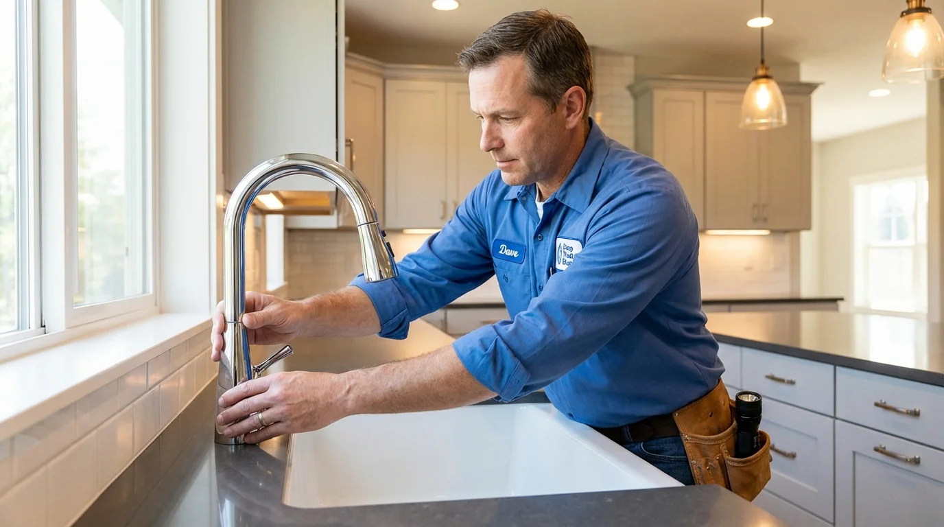 Kitchen faucet installation by Johns Plumbing LLC in Saratoga